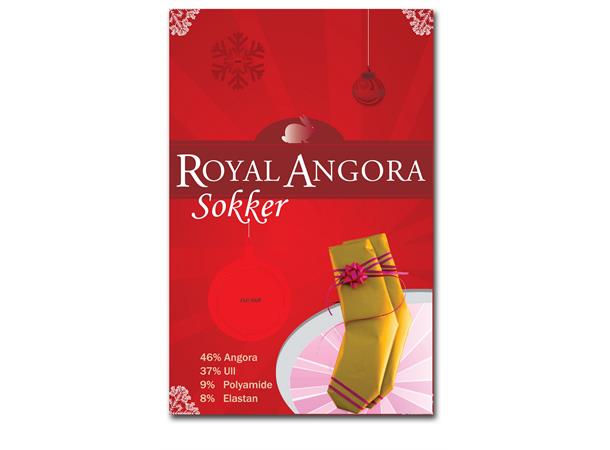 Royal Angora Sokker sort/35-38/jul STR S